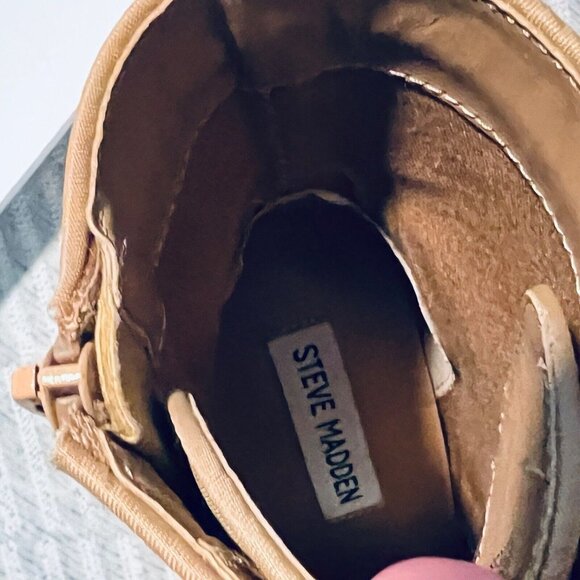 STEVE MADDEN Womens High Heeled Booties Size 8.5 Lace Up Side Zip Gorpcore NEW - Picture 9 of 11